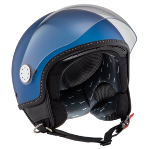 CASCO JET VESPA VISOR 3.0 AZUL VIVACE T. XS
