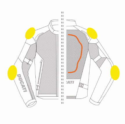 CHAQUETA DE TELA DUCATI SPEED AIR C2 - Imagen 3