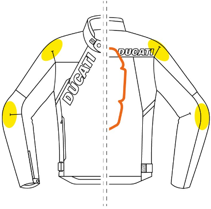 CHAQUETA DE TELA-PIEL DUCATI LOGO C1 MUJER - Imagen 3