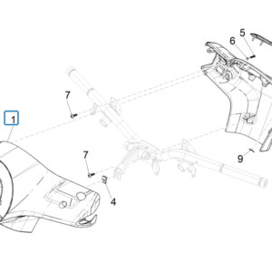 CARCASA DE MANILLAR PARA VESPA GTS