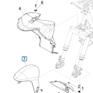 GUARDABARROS DELANTERO PIAGGIO NRG