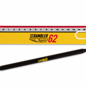 LÁPIZ DE DOS PUNTAS CON REGLA DUCATI SCRAMBLER FLUO