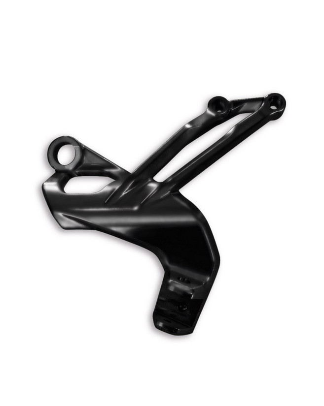 PLACA PORTA ESTRIBO NEGRA DUCATI